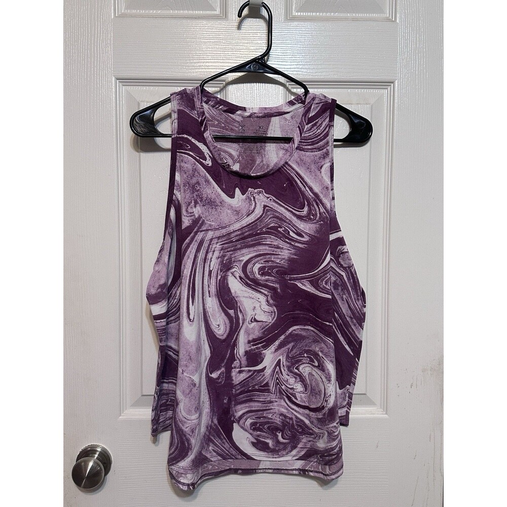 xersion tank top.  Purple Pink White. Size XL. Coordinating Shorts Available